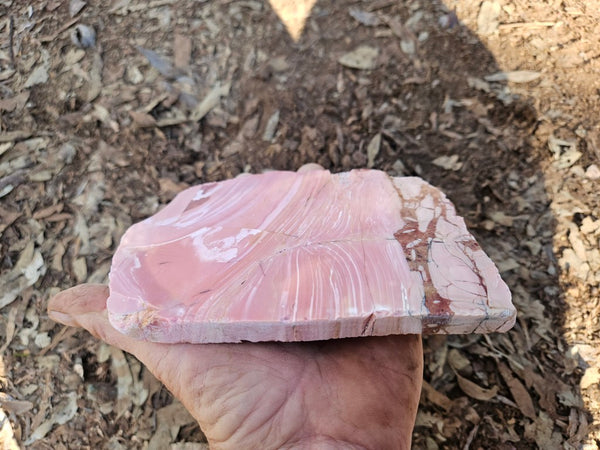 Polished Pink Opal  slab POP215