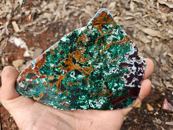 Polished De Grussa copper ore slab CO148