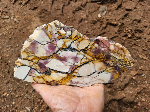 Polished Brecciated Mookaite slab BM344