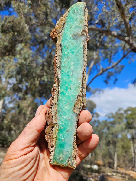 Polished  Chrysoprase slab CH506