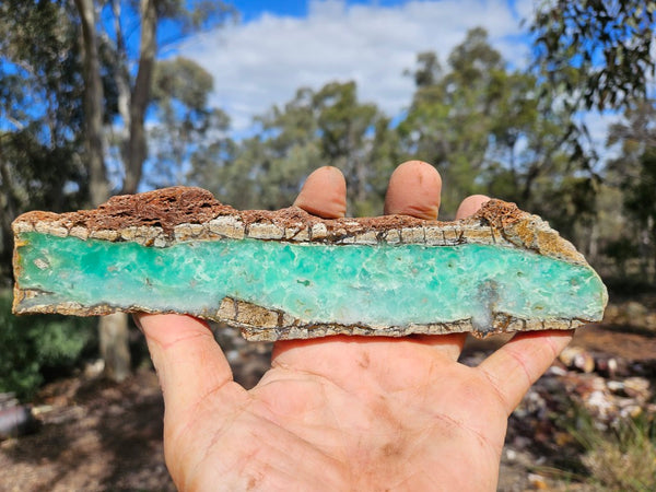 Polished  Chrysoprase slab CH506