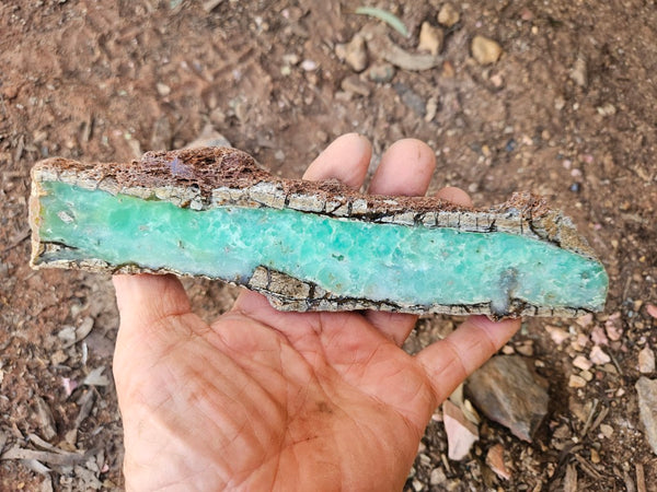 Polished  Chrysoprase slab CH506
