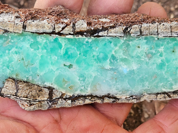 Polished  Chrysoprase slab CH506