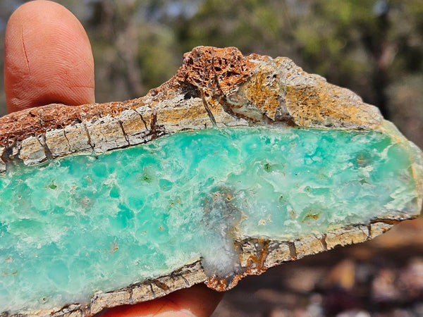 Polished  Chrysoprase slab CH506