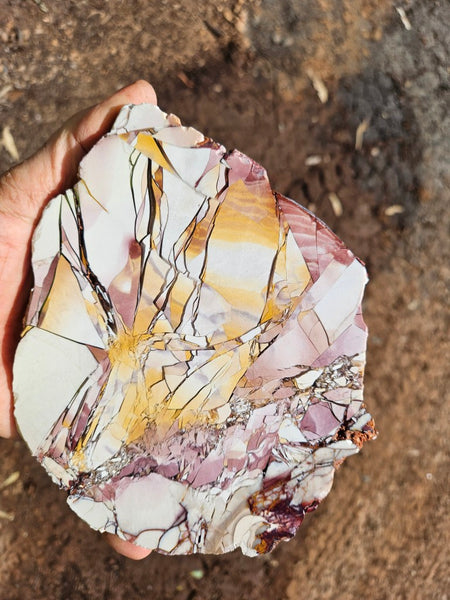 Polished Brecciated Mookaite slab BM345