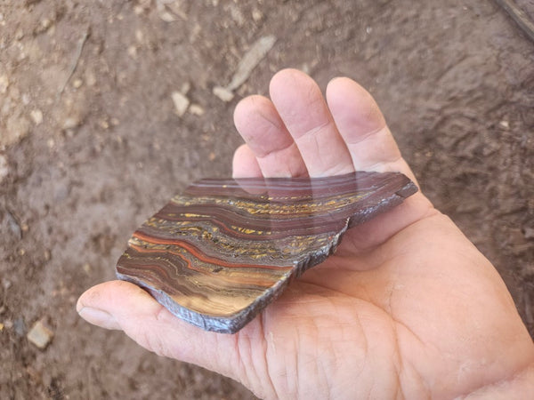 Polished Tiger Iron slab TI422
