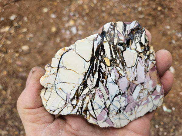 Polished Brecciated Mookaite slab BM350