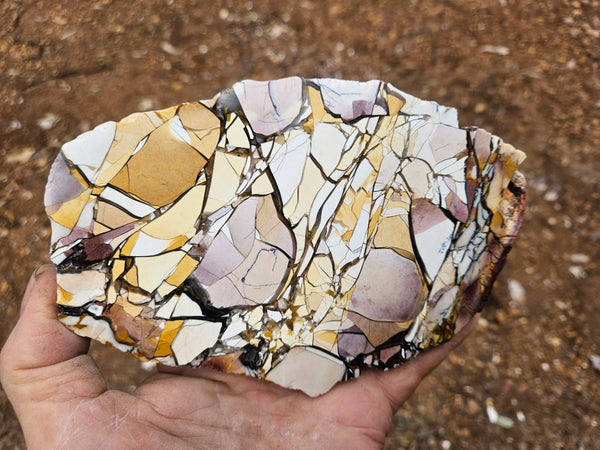 Polished Brecciated Mookaite slab BM349