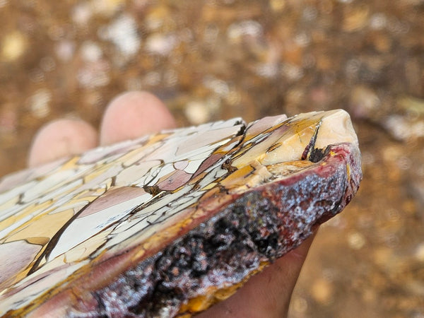 Polished Brecciated Mookaite slab BM349