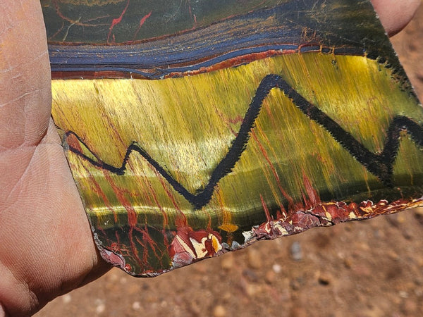 Polished Tiger Eye slab TE504