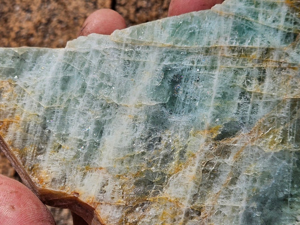Polished Beryl slab BY161