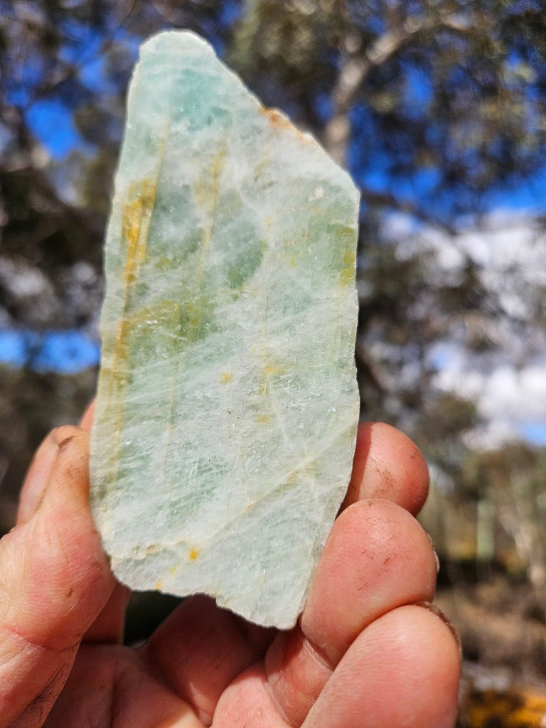 Polished Beryl slab BY162