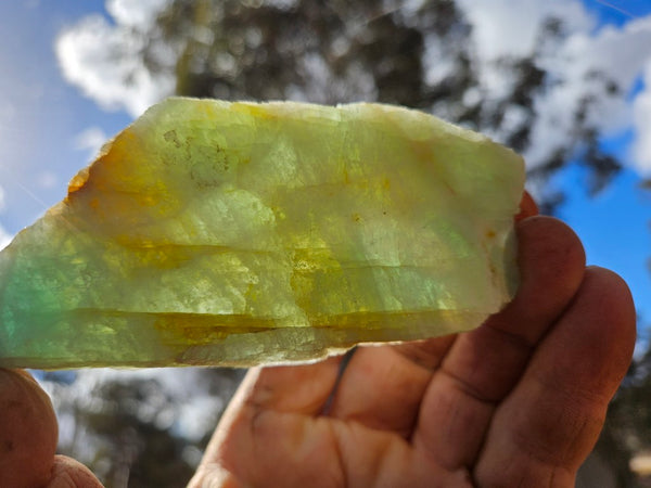 Polished Beryl slab BY162