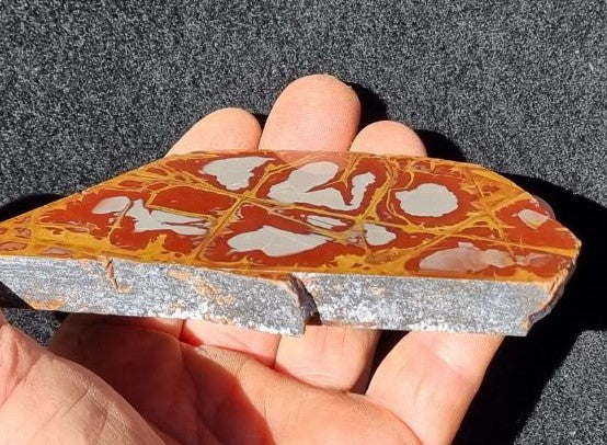 Polished Noreena Jasper slab. NJ403