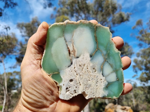 Polished Chrysoprase slab CH394