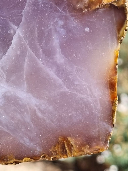 Purple Chalcedony polished slab PU115