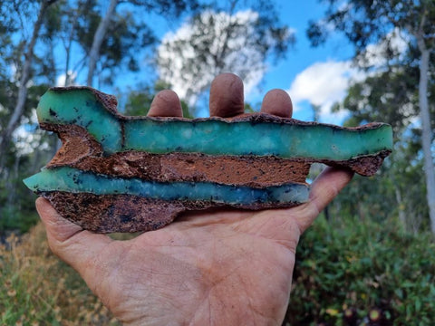 Polished Chrysoprase slab CH397