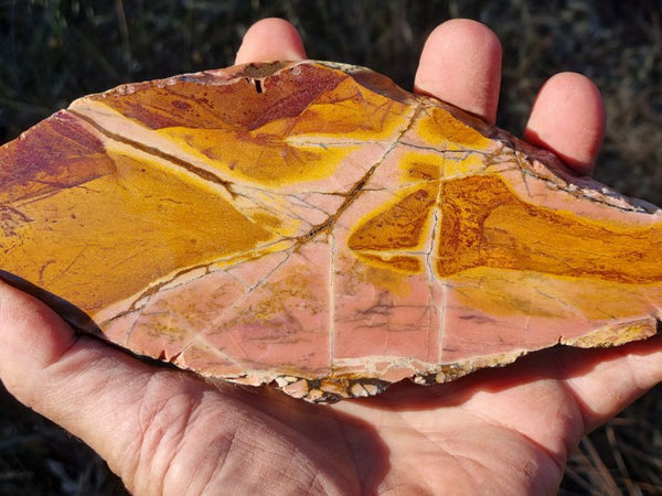 Polished Pink Opal slab POP157