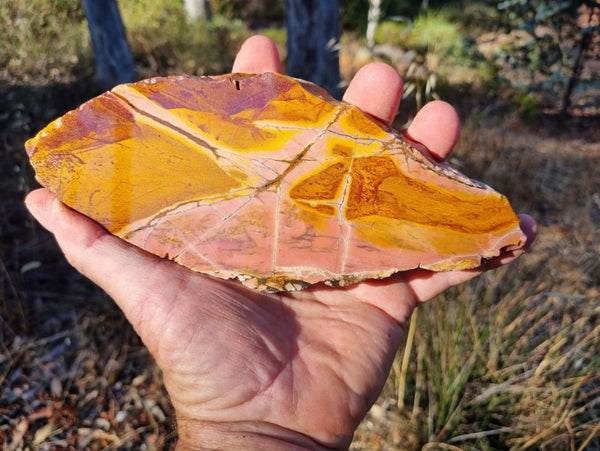 Polished Pink Opal slab POP157