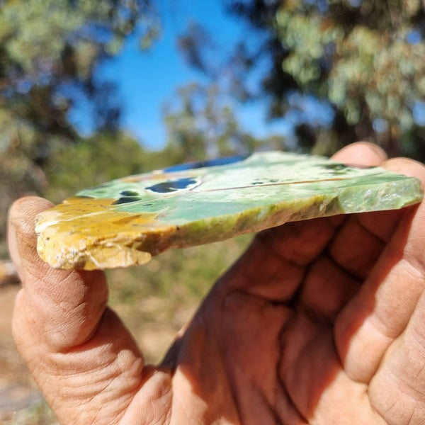 Polished Chrome Chalcedony slab CC139