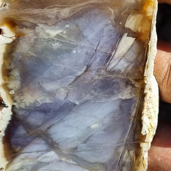 Purple Chalcedony polished slab PU116