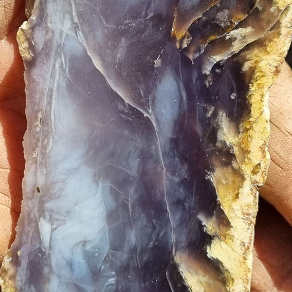 Purple Chalcedony polished slab PU118