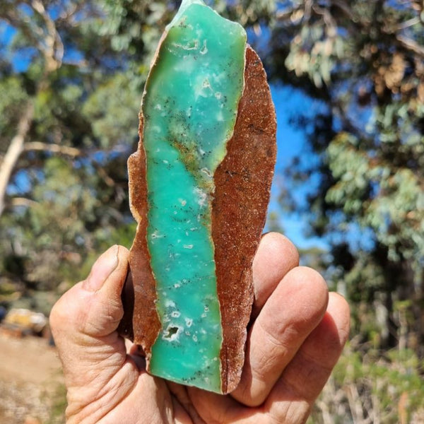 Polished Chrysoprase slab CH401