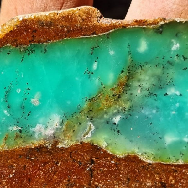 Polished Chrysoprase slab CH401