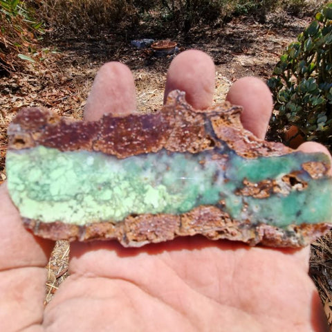 Polished Magnesite/ Chrysoprase slab. MAP161