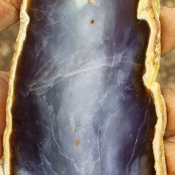 Purple Chalcedony polished slab PU121