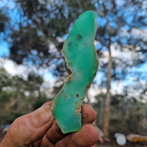 Polished Chrysoprase slab CH408