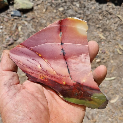 Polished Mookaite slab MK356