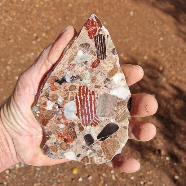 Polished Marillana Conglomerate slab MC104