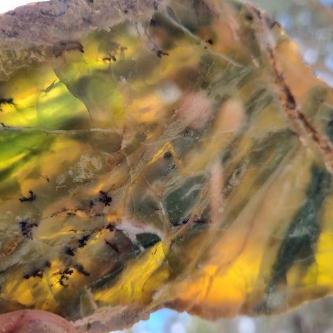 Polished Green Opal slab GRN79