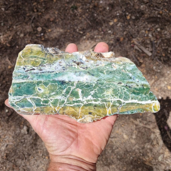Polished Green Opal slab GRN80