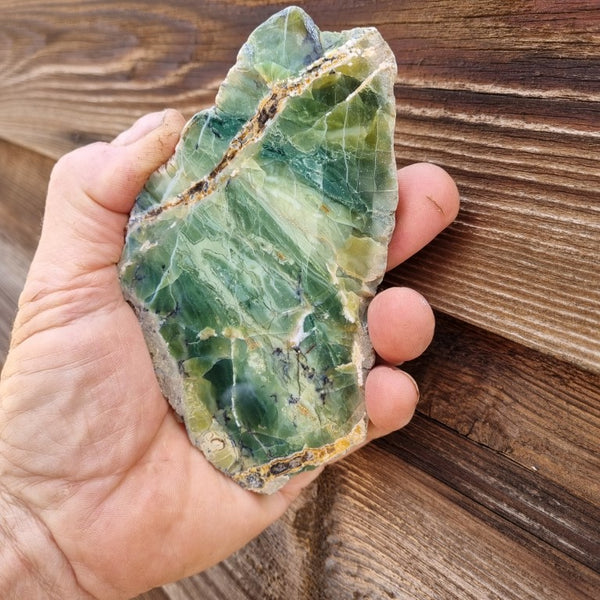 Polished Green Opal slab GRN79