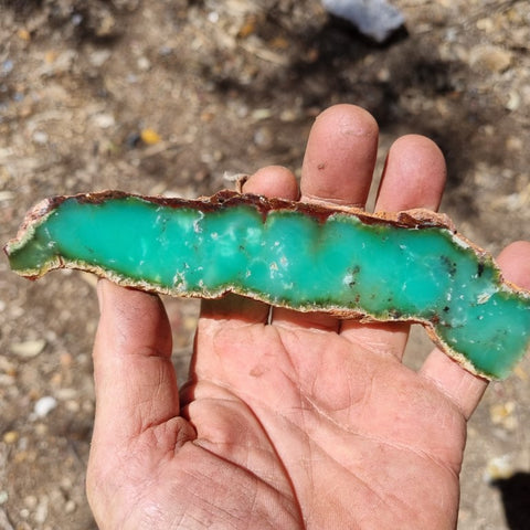 Polished Chrysoprase slab CH414