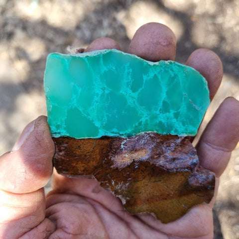 Polished Chrysoprase slab CH416