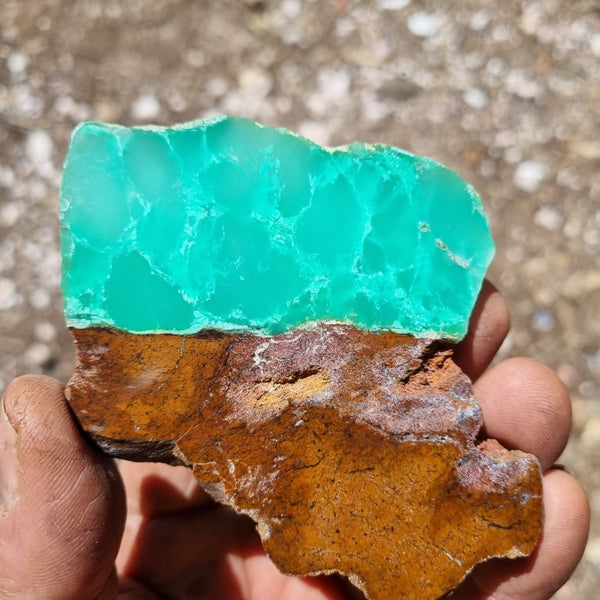 Polished Chrysoprase slab CH416