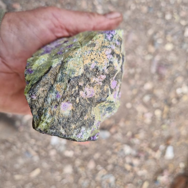 Rough Stichtite in Serpentine (Atlantisite) STR117