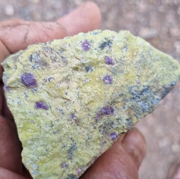 Rough Stichtite in Serpentine (Atlantisite) STR119