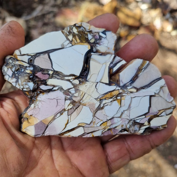 Polished Brecciated Mookaite slab BM281