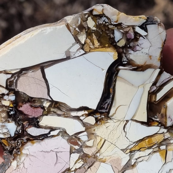 Polished Brecciated Mookaite slab BM281