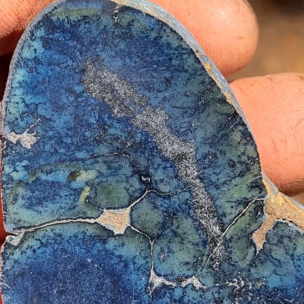 Polished Vivianite nodule half VV106