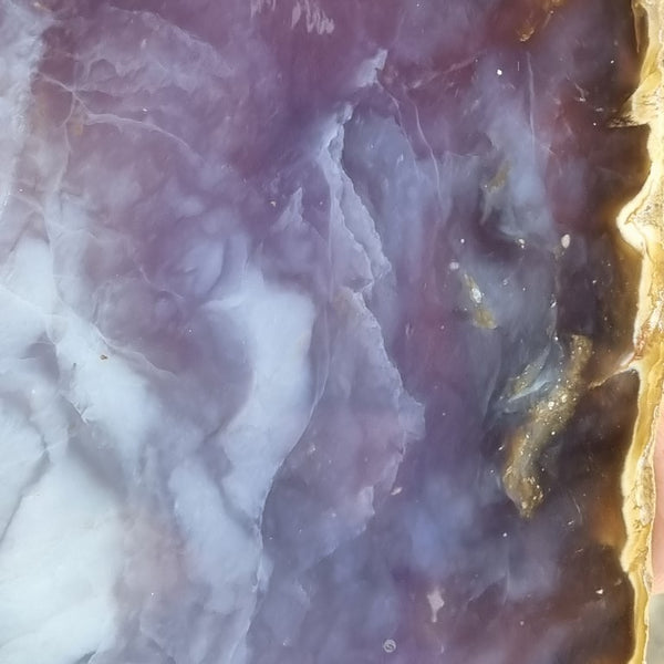 Purple Chalcedony polished slab PU125