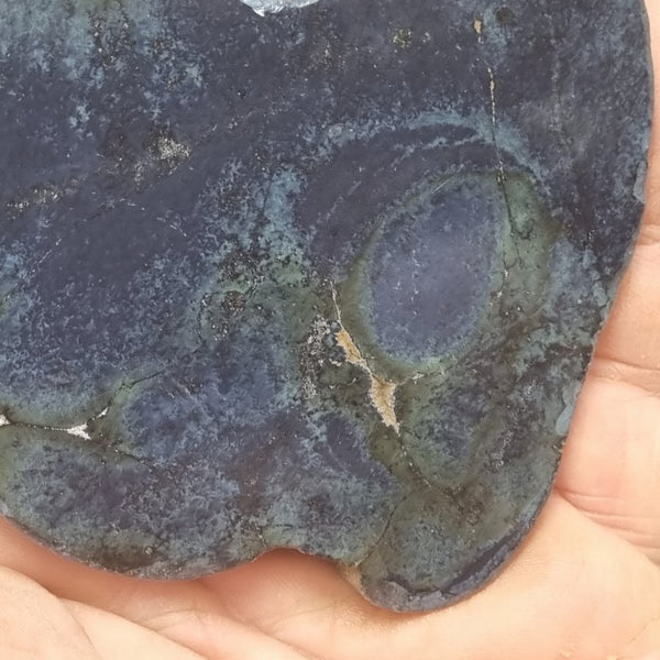 Polished Vivianite nodule half VV109