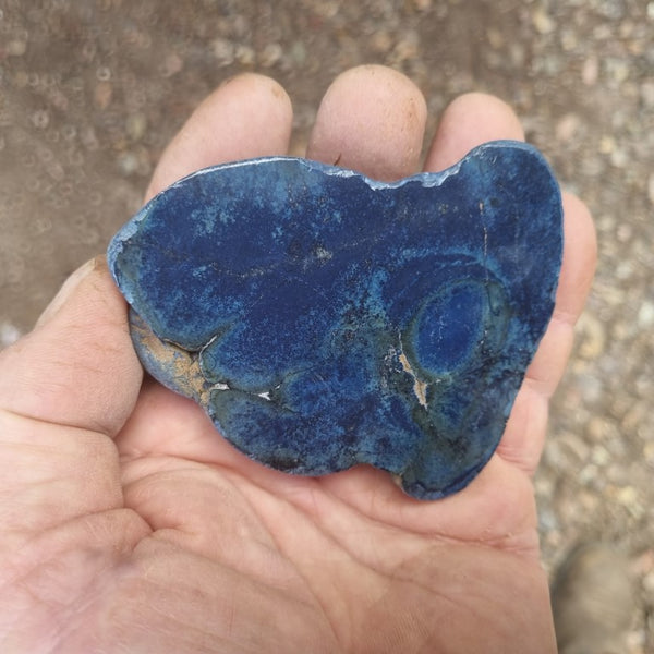 Polished Vivianite nodule half VV109