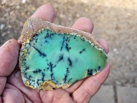 Polished Chrysoprase slab CH419