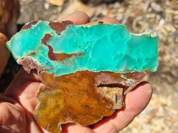 Polished Chrysoprase slab CH421