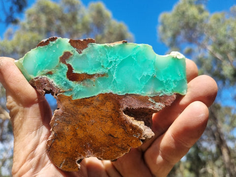 Polished Chrysoprase slab CH421